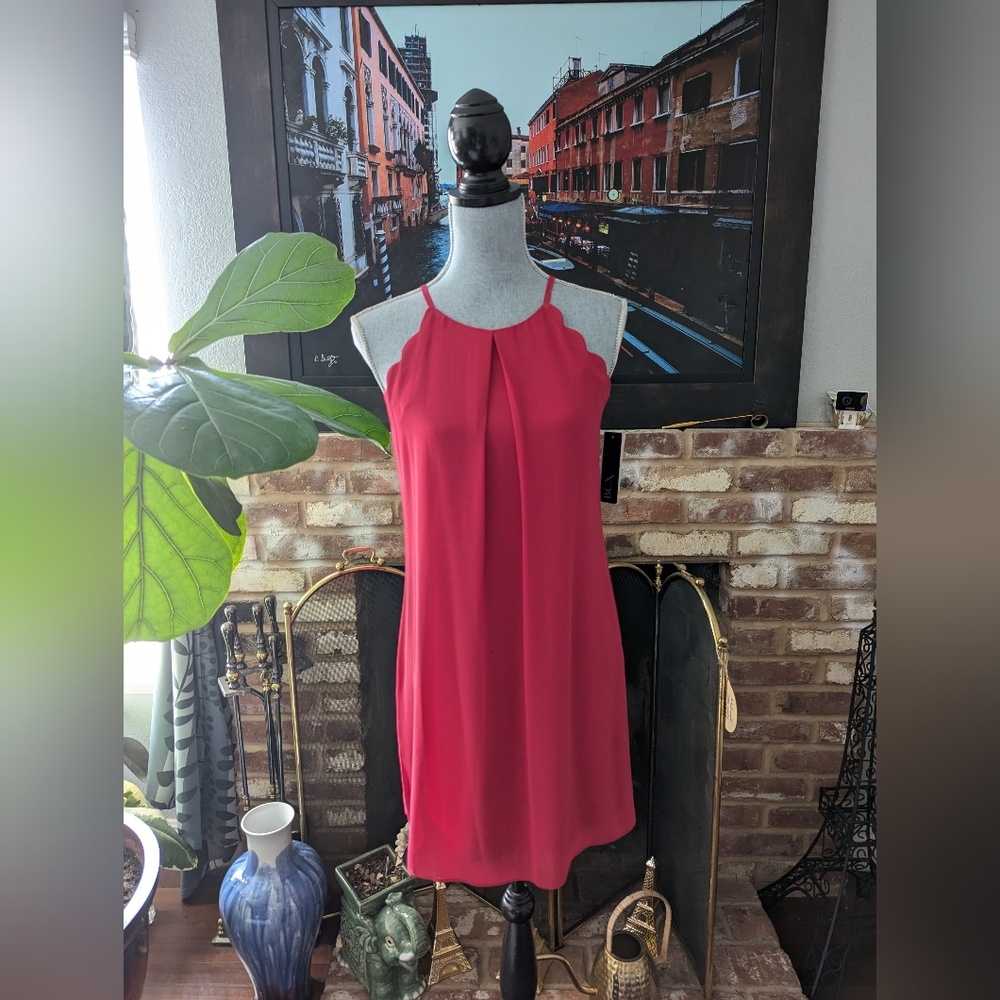 BCX Elegant Berry Sleeveless Dress